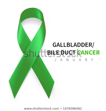 Foto stock: Gallbladder And Bile Duct Cancer Awareness Month Realistic Kelly Green Ribbon Symbol Medical Desig