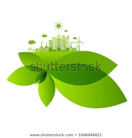 Foto stock: Sustainable Energy Concept Vector Illustration