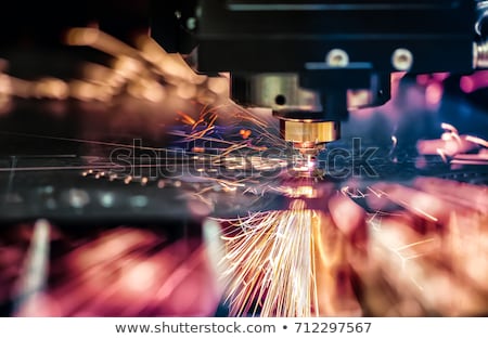 [[stock_photo]]: Cnc Laser Cutting Of Metal Modern Industrial Technology