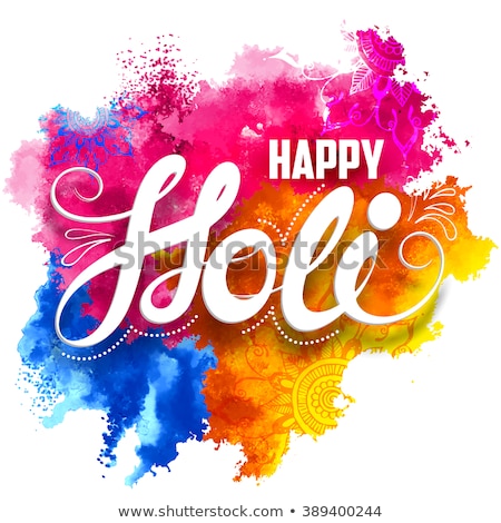 Stockfoto: Happy Holi Background For Festival Of Colors Celebration Greetings