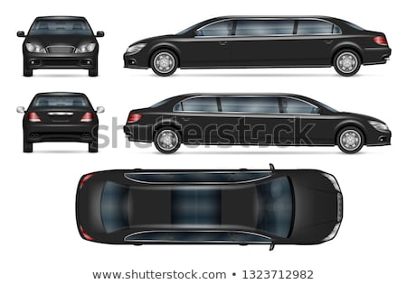 Stock photo: Realistic Limousine Vector Mock Up