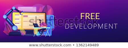 Foto stock: Open Automation Architecture Concept Banner Header