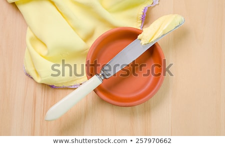 ストックフォト: Fresh Butter And Knife In Butter Dish