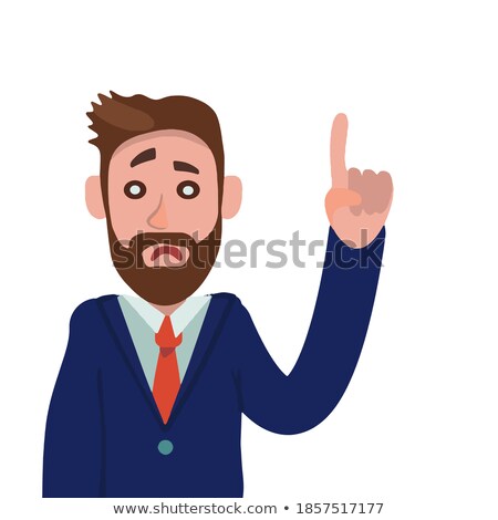 Foto stock: Cartoon Angry Man Making Point