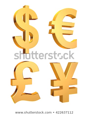 Foto stock: ímbolo · de · moneda · euro · imagen · renderizada · en · 3D