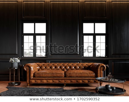 Foto stock: Room With Backlight And Frames