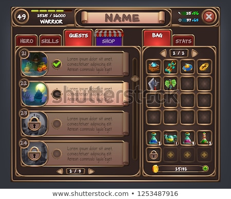 Game Ui Menu Application Mobile App Foto stock © deymos