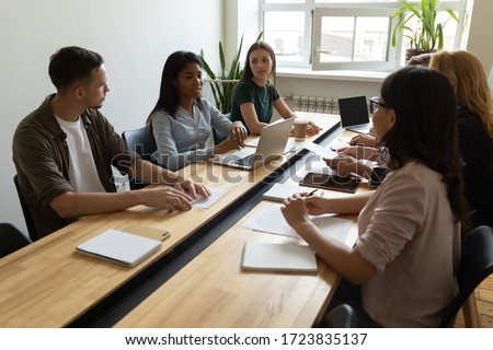 Stock foto: Conducting Negotiations In Boardroom