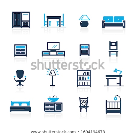 Furniture Icons Azure Series Zdjęcia stock © Palsur