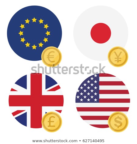 Foto stock: European Union Flag Stars And Money Pound Vector