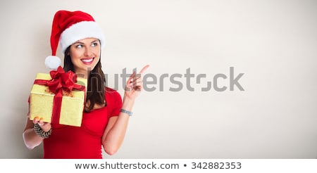Сток-фото: Christmas Woman Presentation