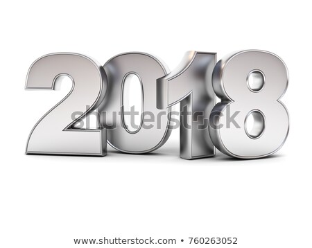 Stockfoto: Steel Number 2018 3d Rendering