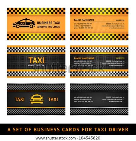 Business Card Taxi - Second Set Stok fotoğraf © Ecelop