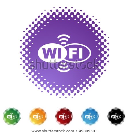 [[stock_photo]]: Wifi Circular Vector Purple Web Icon Button