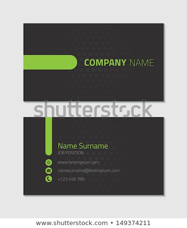 Stock fotó: Clean Business Card Template With Abstract Geometric Shapes Patt