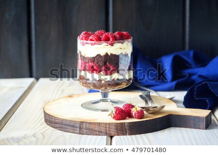 ストックフォト: Raspberry Trifle Background