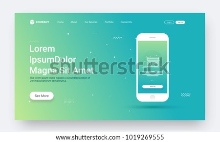 Stockfoto: Concept Landing Page