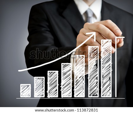 Stockfoto: A Graph Which Shows The Economic Growth