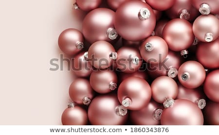 Stock photo: Christmas Holiday Background Festive Baubles And Blush Pink Vin