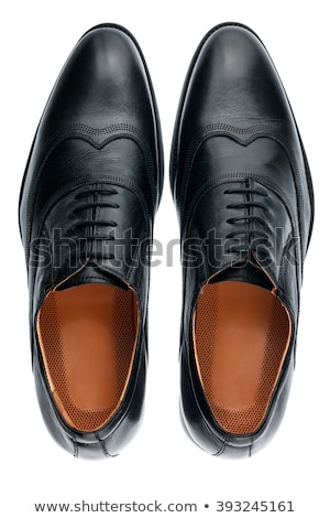 Mens Black Business Shoes Stok fotoğraf © alekleks