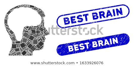 Stock photo: Best Brain Stamp