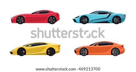 ストックフォト: Cartoon Sport Car Set