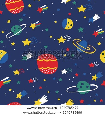 ストックフォト: Funny Childish Seamless Pattern Boys And Girls Playing