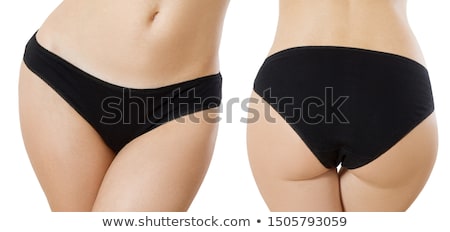 Stok fotoğraf: Back Of Woman In Black Panties