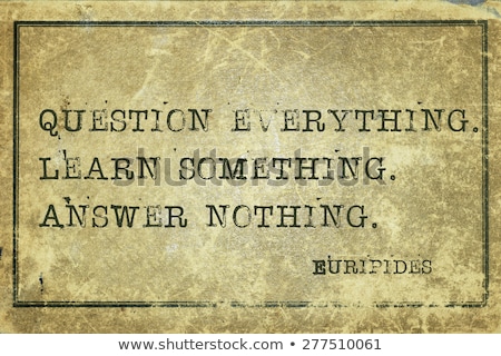 Foto d'archivio: Question Everything