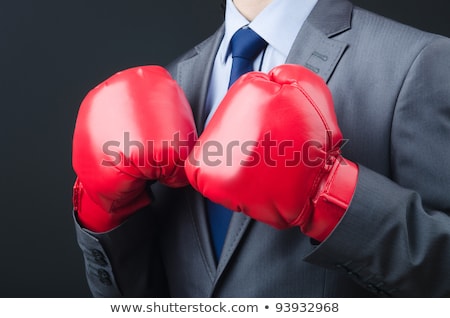 Handsome Businessman With Boxing Gloves [[stock_photo]] © Elnur