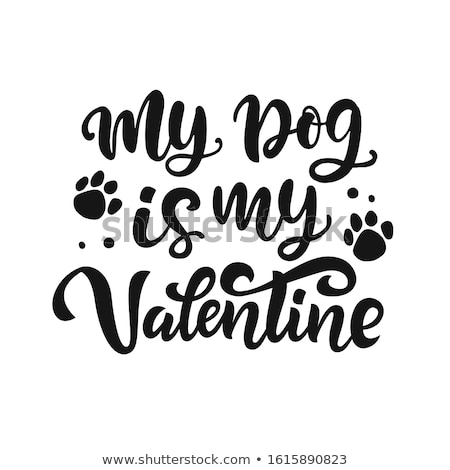 Stok fotoğraf: For My Valentine Calligraphy Vector