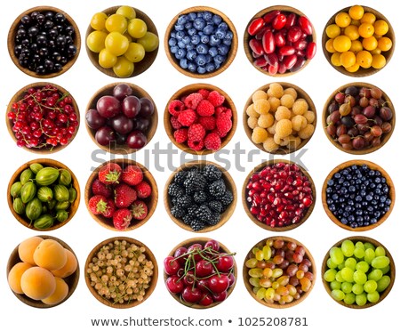 Stock photo: Fresh Raspberries On A Black Bowl Top View