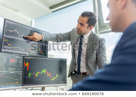 Stock photo: Businessmen Talking About Stock Market Invest Trading Online Ana