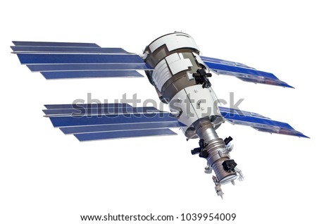 Foto stock: Four Astronauts On White Background