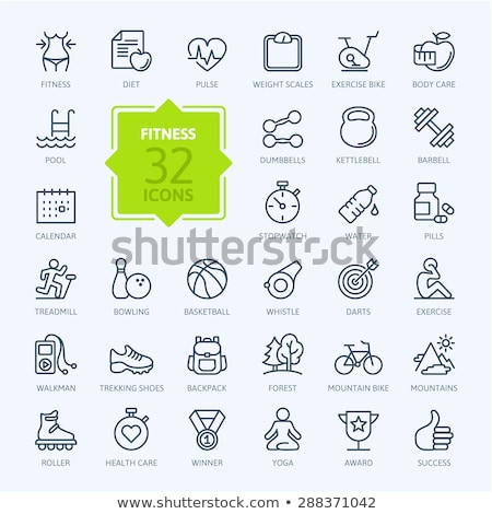 Stock photo: Icons Set Of Fitness Sport