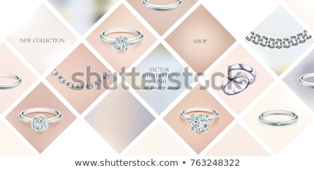 Stockfoto: Illustration Set Of Transparent Gems On White