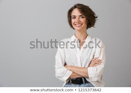 Stok fotoğraf: Attractive Brunette Woman Posing