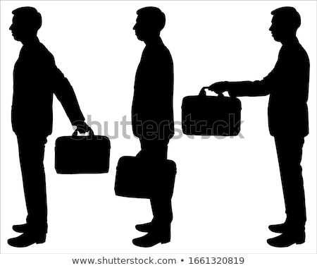 Zdjęcia stock: Young Man Holding Suitcase Isolated On White