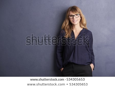 Foto stock: Fashionable Beautiful Woman Posing In Jeans