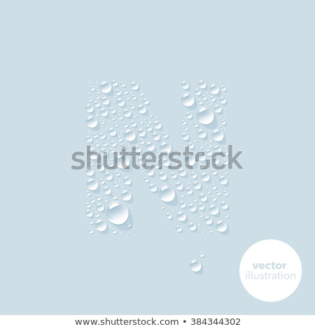 Foto stock: Water Drop Letter N Icon Vector