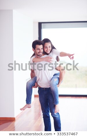 Сток-фото: Family Having Fun In Livingroom