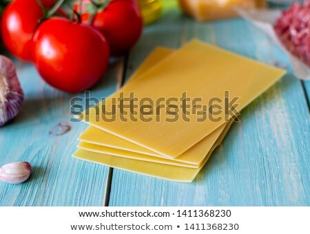 ストックフォト: Ingredients For Cooking Lasagna Bolognese