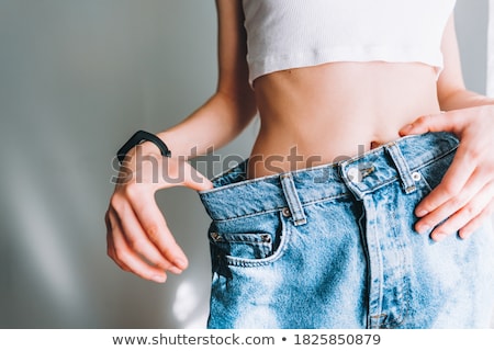 Stock fotó: Slim Woman In Jeans