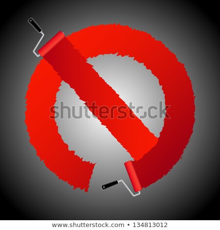 Not Allow Signl From Paint Roller Brush Foto d'archivio © punsayaporn