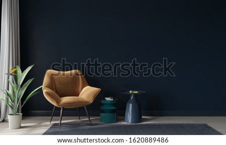 Foto stock: Blue Interior With Chair