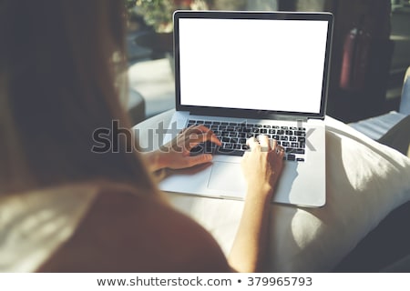 ストックフォト: Reading Content On Laptop Computer Screen