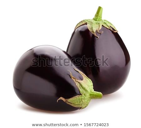 Foto stock: Eggplant On White Background