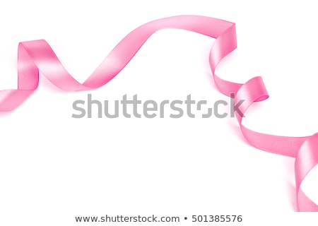 Stock photo: Shiny Pink Satin Ribbon On White Background