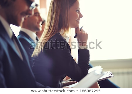 Foto d'archivio: Blonde Woman Focused On Work