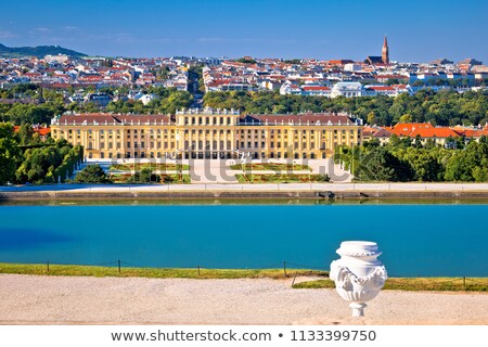 Vienna Cityscape From Gloriette Viewpoint Above Schlossberg Foto stock © xbrchx